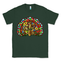 Christmas Rainbow With Leopard Cactus Classic Tee | Teevron