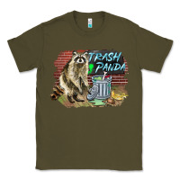 Army Green raccoon trash panda Classic Tee - BarkalooDesign