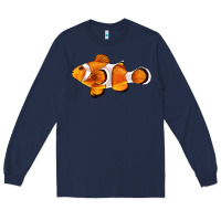 Navy clown fish side Long Sleeve Tee - BarkalooDesign