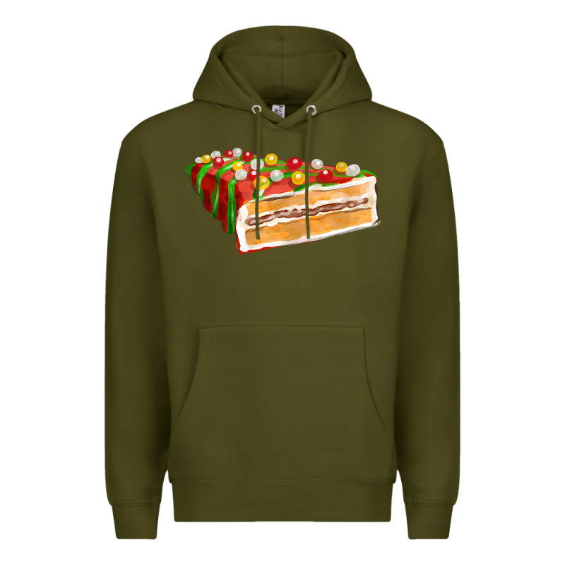 Red Christmas Cake Fa Element 1 Premium Hoodie by FaDigitalArtStudio | Teevron