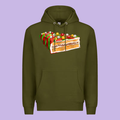 Red Christmas Cake Fa Element 1 Premium Hoodie Designed By Fadigitalartstudio