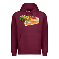 Burgundy red christmas cake fa element 1 Premium Hoodie - FaDigitalArtStudio