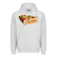 Dove Grey red christmas cake fa element 1 Premium Hoodie - FaDigitalArtStudio