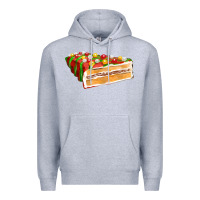 Heather Grey red christmas cake fa element 1 Premium Hoodie - FaDigitalArtStudio