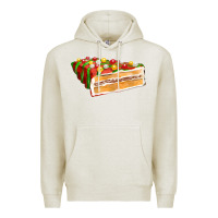 Oatmeal Heather red christmas cake fa element 1 Premium Hoodie - FaDigitalArtStudio