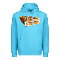 Ocean Blue red christmas cake fa element 1 Premium Hoodie - FaDigitalArtStudio
