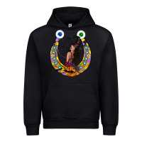 Black Halloween Horseshoe Urban Hoodie - CowhideDigitalArt