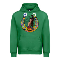 Emerald Halloween Horseshoe Urban Hoodie - CowhideDigitalArt
