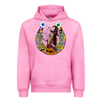 Fuchsia Pink Halloween Horseshoe Urban Hoodie - CowhideDigitalArt
