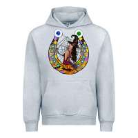 Heather Grey Halloween Horseshoe Urban Hoodie - CowhideDigitalArt