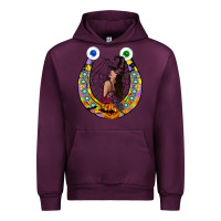 Mauve Wine Halloween Horseshoe Urban Hoodie - CowhideDigitalArt