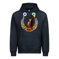Navy Halloween Horseshoe Urban Hoodie - CowhideDigitalArt