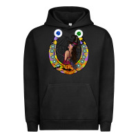 Pigment Black Halloween Horseshoe Urban Hoodie - CowhideDigitalArt