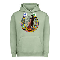 Pigment Oil Green Halloween Horseshoe Urban Hoodie - CowhideDigitalArt