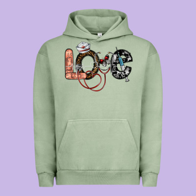 Love Nurse Urban Hoodie Designed By Sublimationcraftshop