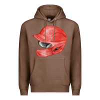 Chestnut red baseball batting helmet fa element Premium Hoodie - FaDigitalArtStudio