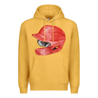 Mustard red baseball batting helmet fa element Premium Hoodie - FaDigitalArtStudio