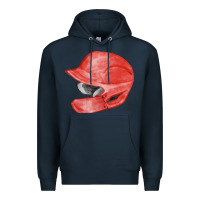 Navy red baseball batting helmet fa element Premium Hoodie - FaDigitalArtStudio