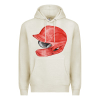 Oatmeal Heather red baseball batting helmet fa element Premium Hoodie - FaDigitalArtStudio
