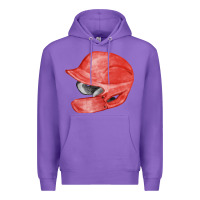 Purple red baseball batting helmet fa element Premium Hoodie - FaDigitalArtStudio