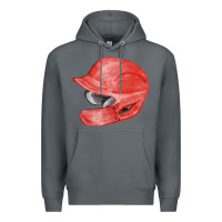 Rock red baseball batting helmet fa element Premium Hoodie - FaDigitalArtStudio