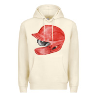 Sandshell red baseball batting helmet fa element Premium Hoodie - FaDigitalArtStudio