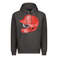 Smoke red baseball batting helmet fa element Premium Hoodie - FaDigitalArtStudio