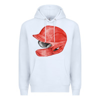 White red baseball batting helmet fa element Premium Hoodie - FaDigitalArtStudio