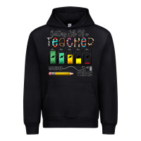 Black battery life of a teacher monday friday Urban Hoodie - CowhideDigitalArt