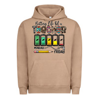 Pigment Burro battery life of a teacher monday friday Urban Hoodie - CowhideDigitalArt
