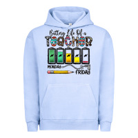 Pigment Grape Ice battery life of a teacher monday friday Urban Hoodie - CowhideDigitalArt