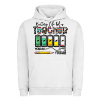 Pigment Lunar Rock battery life of a teacher monday friday Urban Hoodie - CowhideDigitalArt