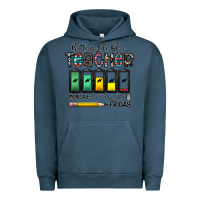 Pigment Midnight Navy battery life of a teacher monday friday Urban Hoodie - CowhideDigitalArt
