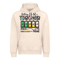 Sandshell battery life of a teacher monday friday Urban Hoodie - CowhideDigitalArt