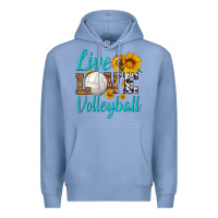 Colony Blue live love volleyball Premium Hoodie - HRA Design Shop