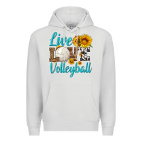 Dove Grey live love volleyball Premium Hoodie - HRA Design Shop