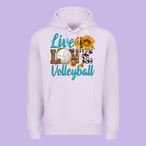 Live Love Volleyball Premium Hoodie Designed By Hra Design Shop