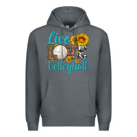 Rock live love volleyball Premium Hoodie - HRA Design Shop