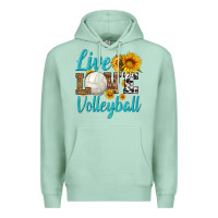 Seafoam live love volleyball Premium Hoodie - HRA Design Shop