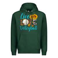 Sports Green live love volleyball Premium Hoodie - HRA Design Shop