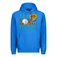 True Royal live love volleyball Premium Hoodie - HRA Design Shop