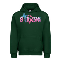 Forest Green strong with cross ribbon Urban Hoodie - HRA Design Shop