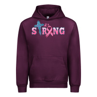 Mauve Wine strong with cross ribbon Urban Hoodie - HRA Design Shop