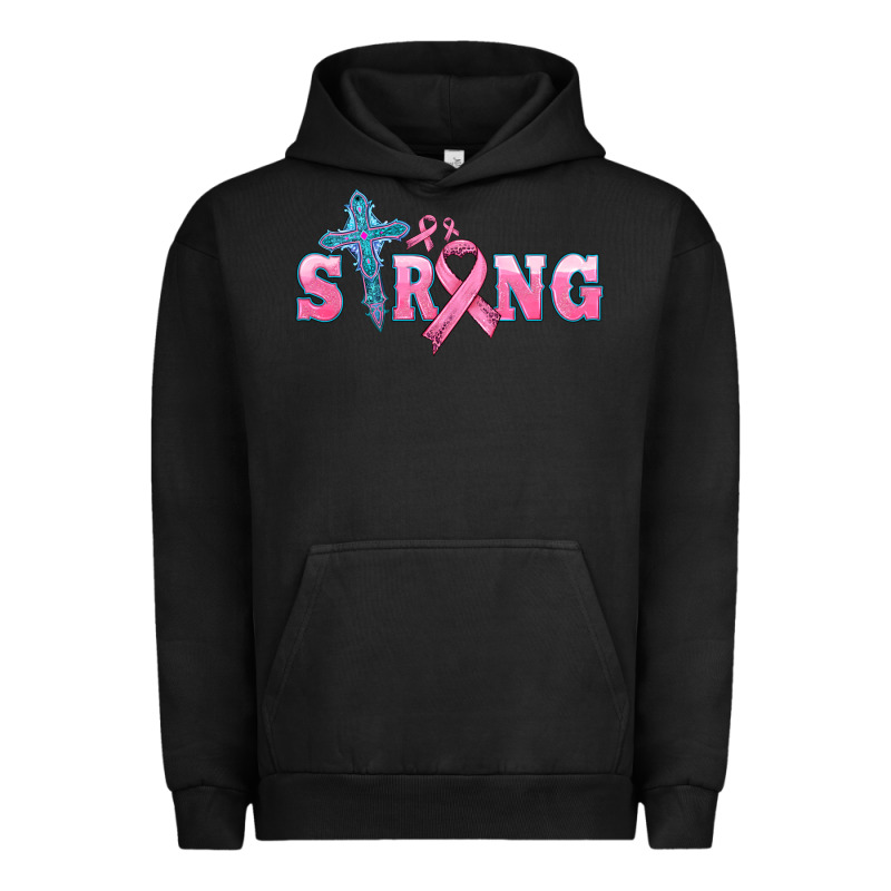 Strong With Cross Ribbon Urban Hoodie by HRA Design Shop | Teevron