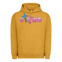 Pigment Peanut Butter strong with cross ribbon Urban Hoodie - HRA Design Shop