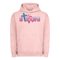 Pigment Salmon strong with cross ribbon Urban Hoodie - HRA Design Shop