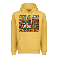 Antique Gold Easter eggs sunflower gemstone tumbler Easter Day Premium Hoodie - Neo Western