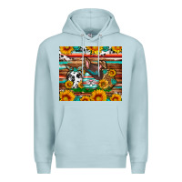 Blue Mist Easter eggs sunflower gemstone tumbler Easter Day Premium Hoodie - Neo Western