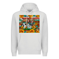 Dove Grey Easter eggs sunflower gemstone tumbler Easter Day Premium Hoodie - Neo Western