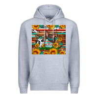 Heather Grey Easter eggs sunflower gemstone tumbler Easter Day Premium Hoodie - Neo Western